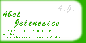abel jelencsics business card